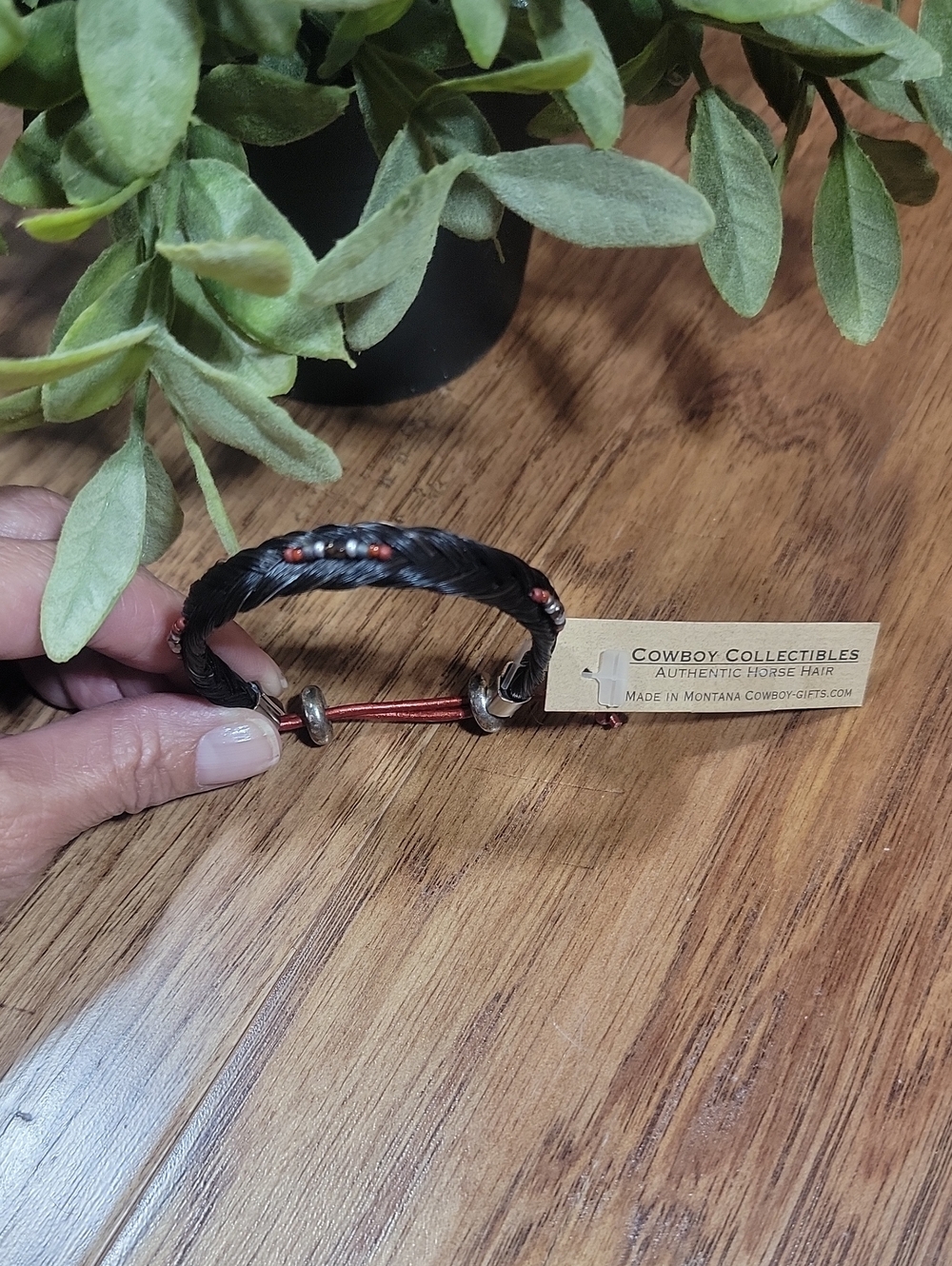 NWT~Cowboy Collectibles Authentic Horse Hair Bracelet -